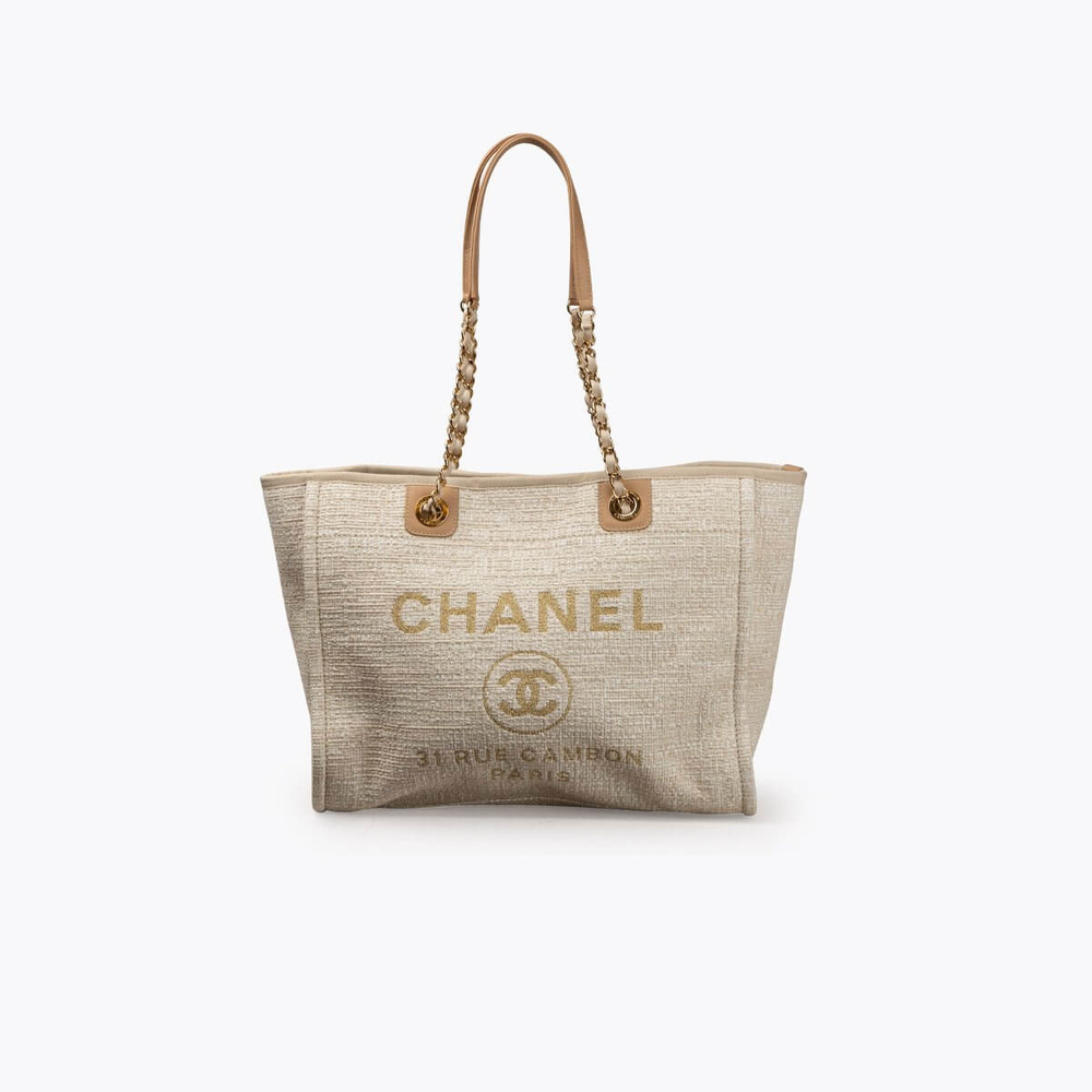 CHANEL Medium Canvas Deauville Shopper