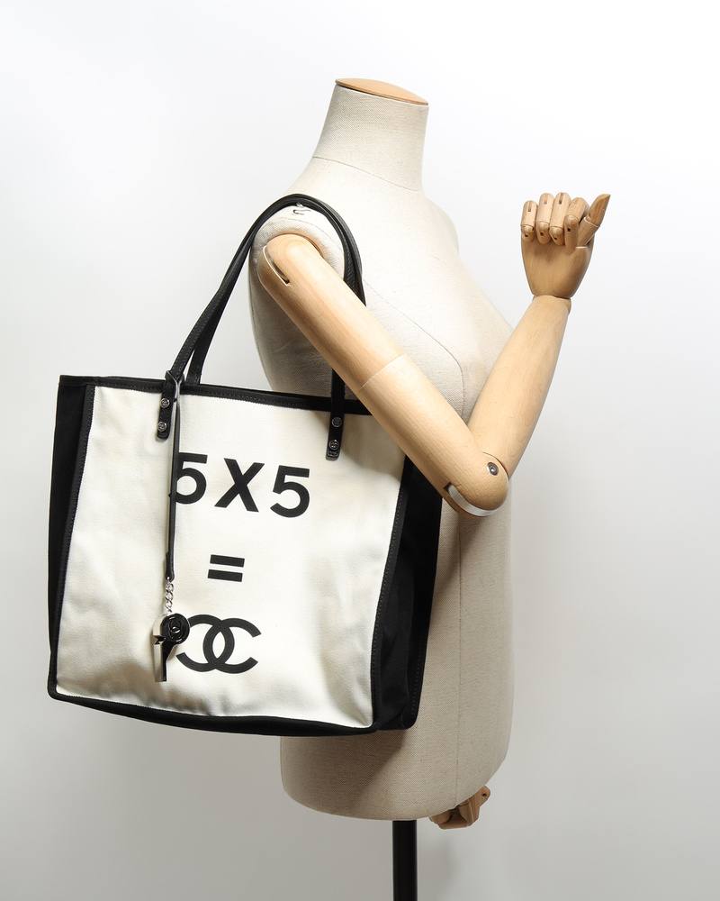 Vintage CHANEL Lets Lemon 5x5 Whistle Tote - A Retro Tale