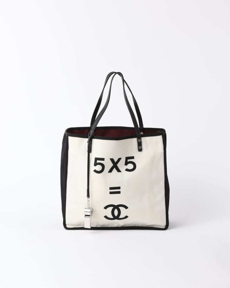 Vintage CHANEL Lets Lemon 5x5 Whistle Tote - A Retro Tale