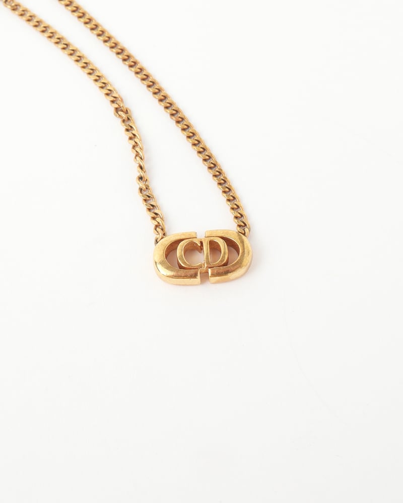 Vintage CHRISTIAN DIOR CD Logo Necklace - A Retro Tale