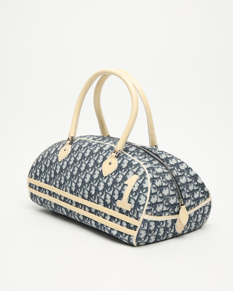 Vintage CHRISTIAN DIOR Oblique Boston Bag - A Retro Tale