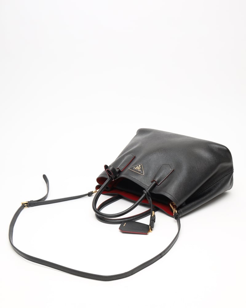 Vintage PRADA Medium Saffiano Cuir Tote Bag - A Retro Tale