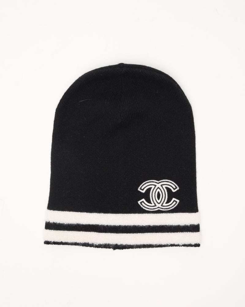 CHANEL CCLogo Knit Beanie シャネル CCロゴ カシミヤ Vintage CHANEL CC Cashmere Knit Beanie - A Retro Tale