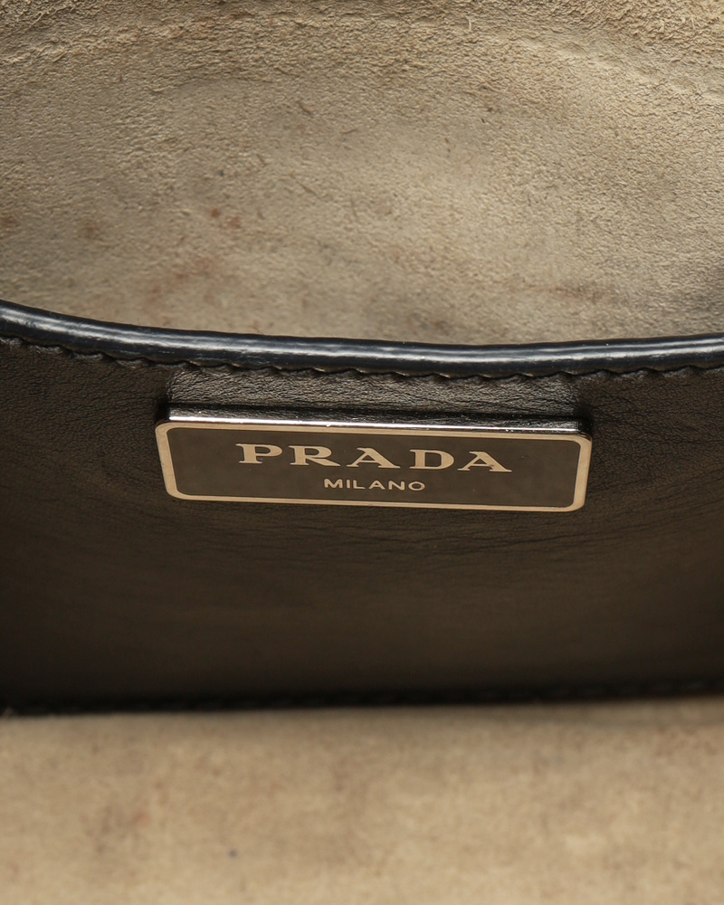 Vintage PRADA Small Stitched Double-Zip Galleria Tote Bag - A