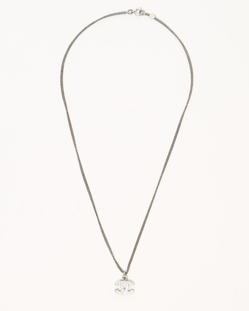 アクセサリー CHANEL Coco Mark Rhinestone Necklace Chanel Coco Mark Rhinestone Necklace Pendant – MissLuLaLa