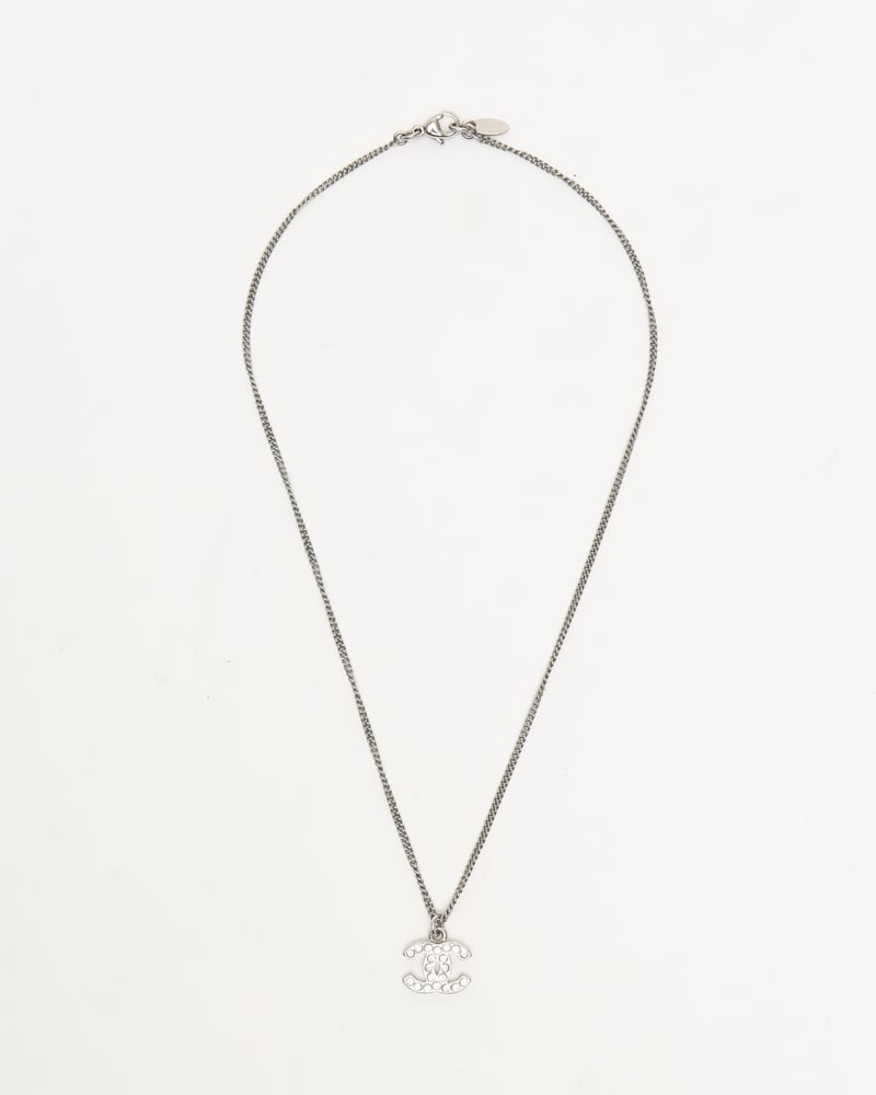 Vintage CHANEL Coco Mark Rhinestone Necklace - A Retro Tale