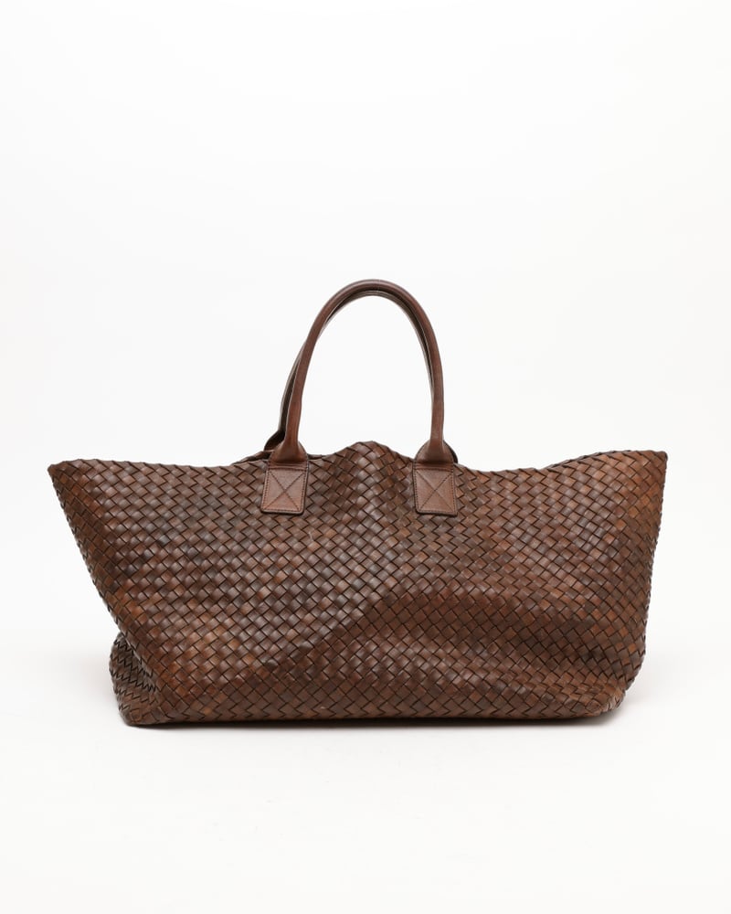 Vintage Bottega Veneta Intreccio Cabat GM Tote Bag - A Retro Tale