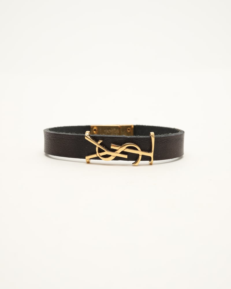 Vintage Saint Laurent Leather Bracelet - A Retro Tale
