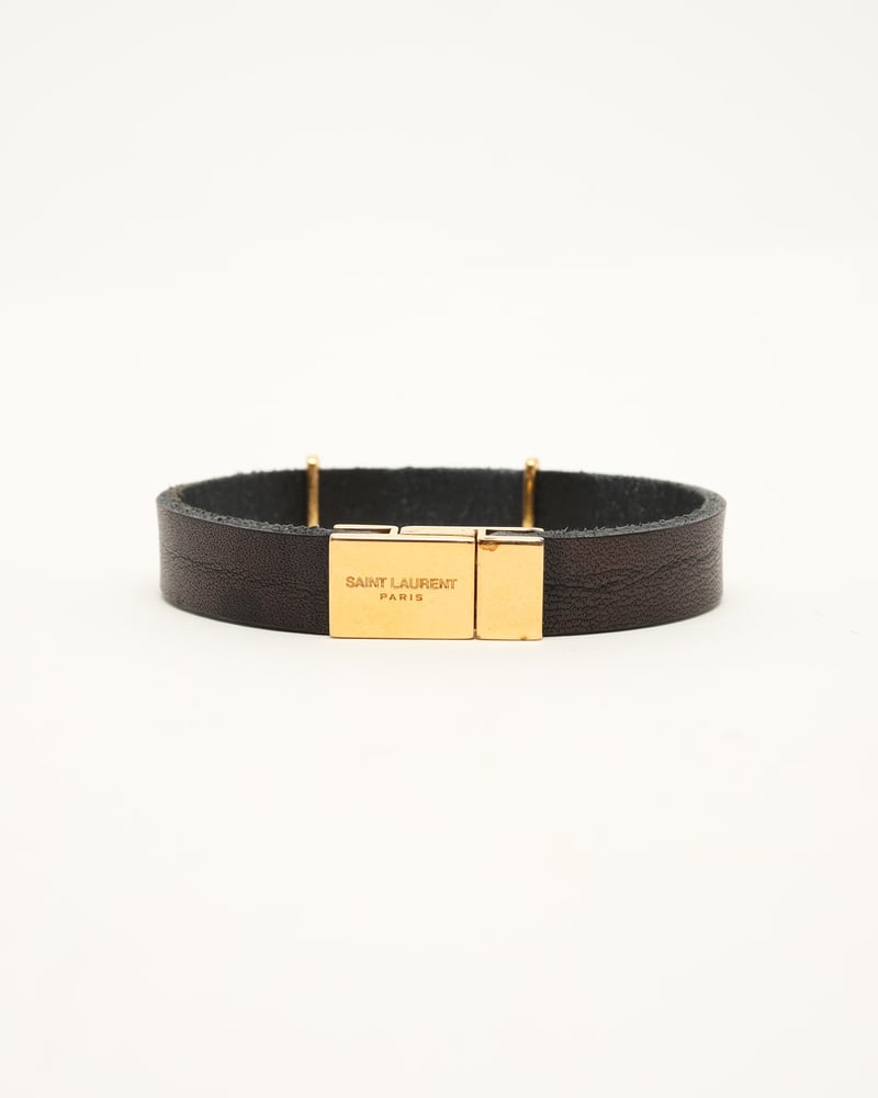 Vintage Saint Laurent Leather Bracelet - A Retro Tale