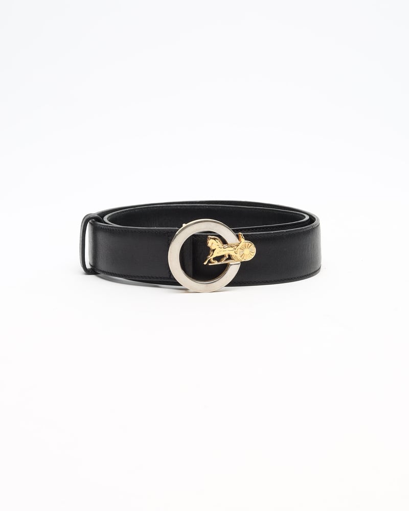 Vintage Céline Horse Carriage Leather Belt - A Retro Tale