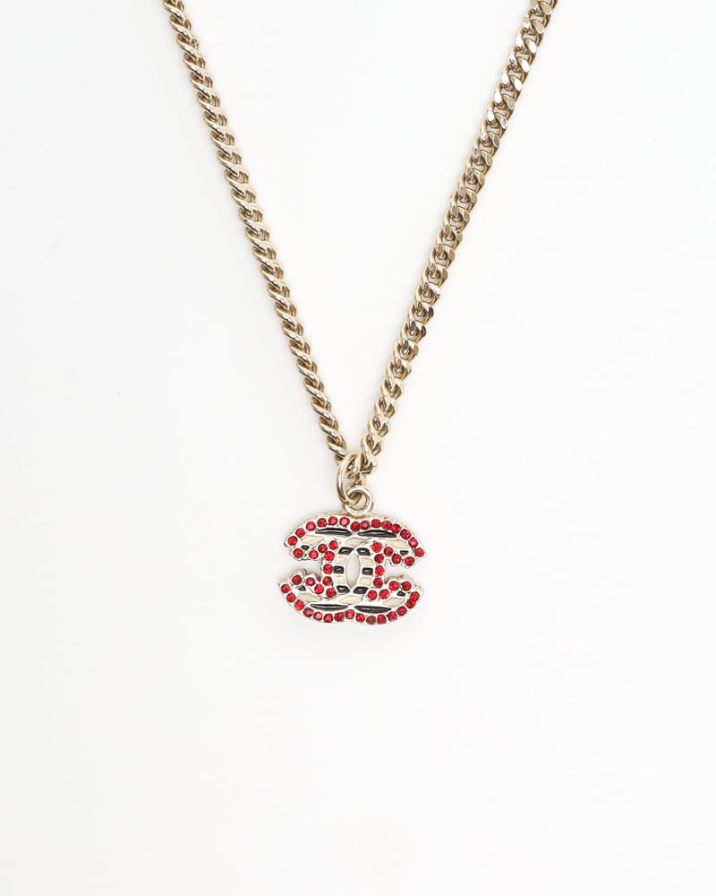 アクセサリー CHANEL Coco Mark Rhinestone Necklace CHANEL Rhinestone Coco Mark Necklace for Women Free Shipping