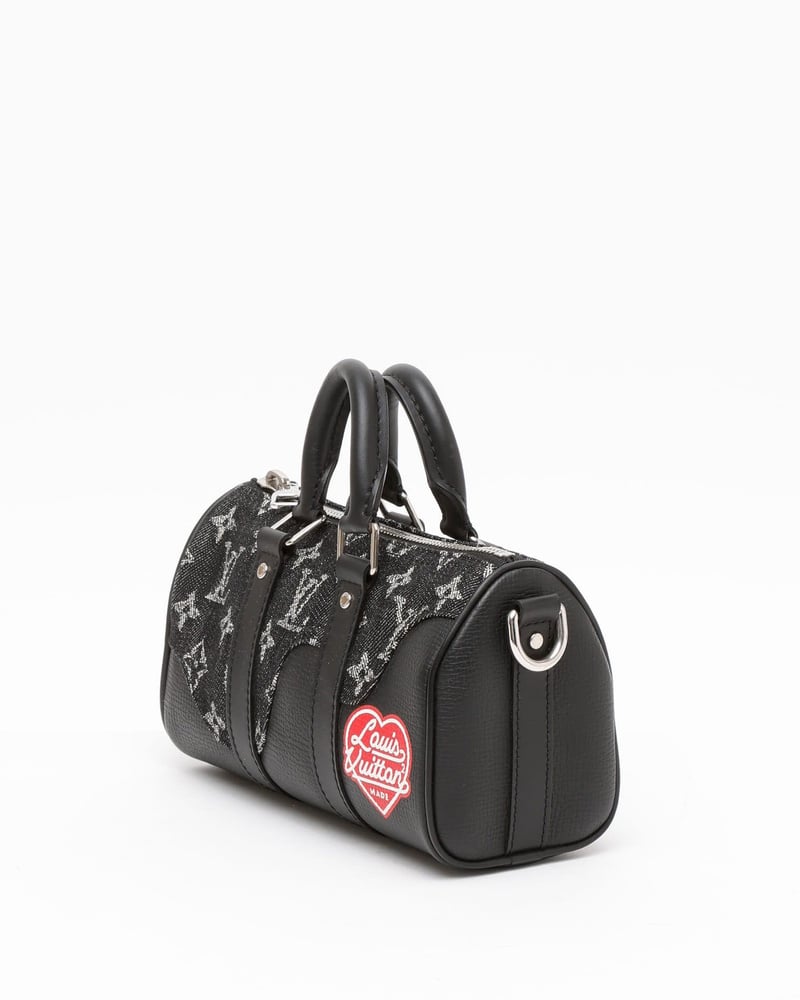 LVボストンバッグ drip Vintage Louis Vuitton Nigo Keepall XS Denim Drip Bag - A Retro Tale