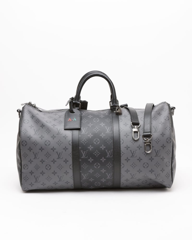 Louis Vuitton ボストンバッグ グレー/ブラック Vintage Louis Vuitton Keepall Bandoulière 50 Eclipse Reverse - A