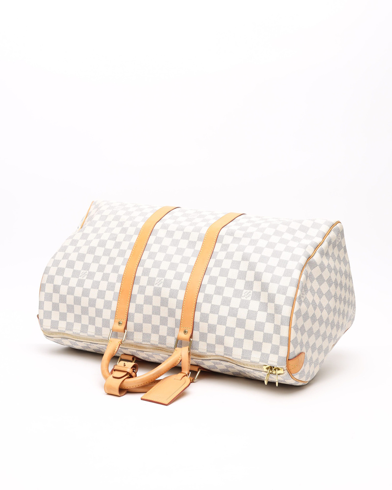 Vintage Louis Vuitton Damier Azur Keepall 50 Weekend Bag A Retro