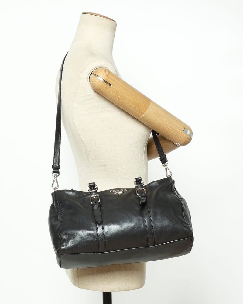 Vintage Prada Vitello Nappa Boston Bag - A Retro Tale