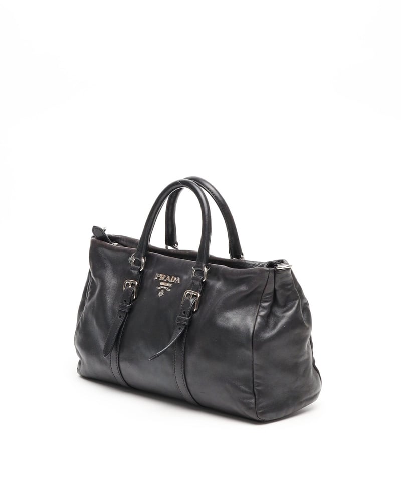 Vintage Prada Vitello Nappa Boston Bag - A Retro Tale