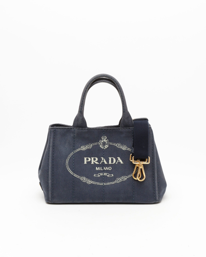 Vintage Prada Denim Canapa Bag - A Retro Tale