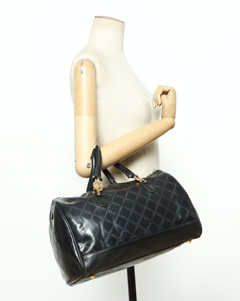 Vintage Versace Sunburst Boston Bag - A Retro Tale