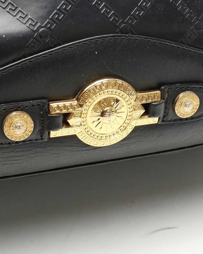 Vintage Versace Sunburst Boston Bag - A Retro Tale