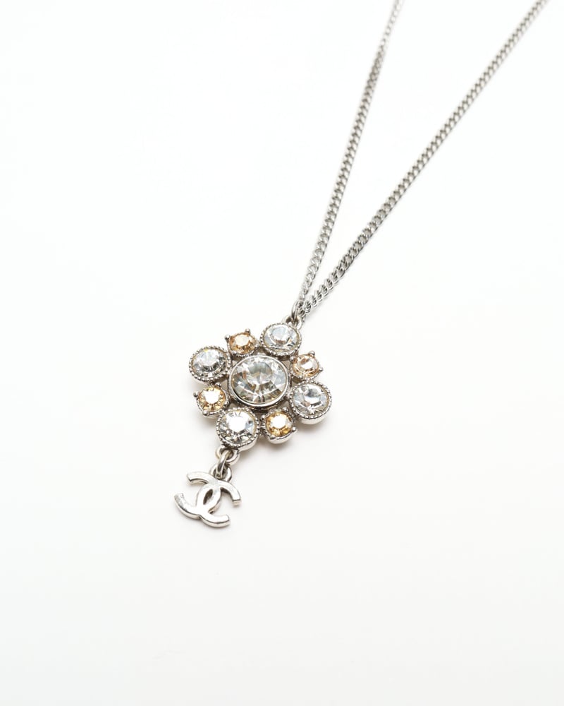Vintage Chanel Coco Mark Rhinestone Necklace - A Retro Tale