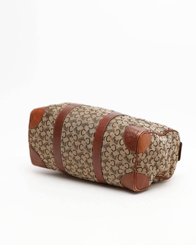 Vintage Céline C Horse Carriage Macadam Boston Bag - A Retro Tale