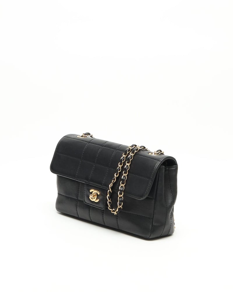 Vintage Chanel Jumbo Chocolate Bar Bag - A Retro Tale