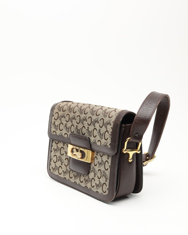 バッグ CELINE C MACADAM SUEDE SHOULDER BAG CELINE C Macadam Suede Shoulder Bag Hand Bag Red Authentic Used F