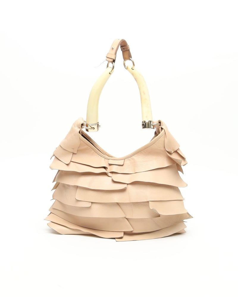 Yves Saint Laurent フリルデザイン ショルダーバッグ 楽天市場】イヴ・サンローラン フリル ショルダーバッグ レザー