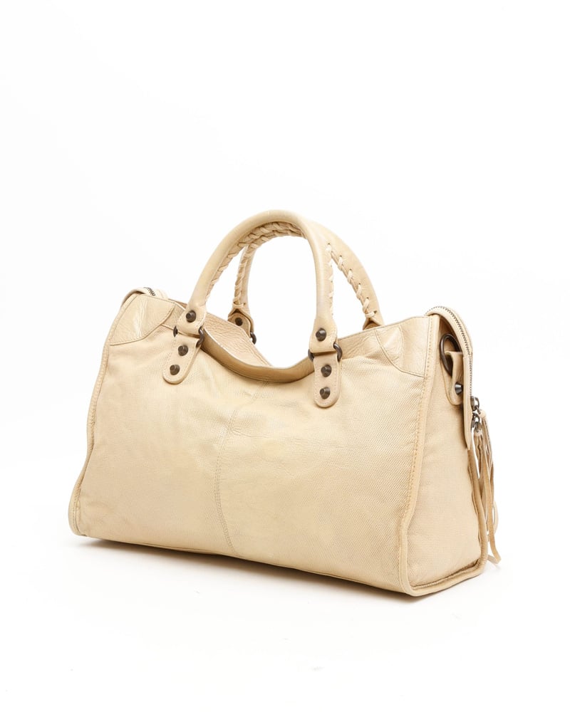 Vintage Balenciaga Perforated Motocross Classic City Bag - A Retro