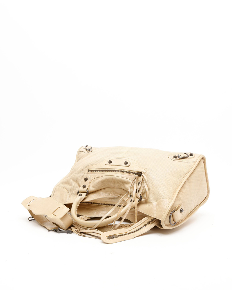 Vintage Balenciaga Perforated Motocross Classic City Bag - A Retro