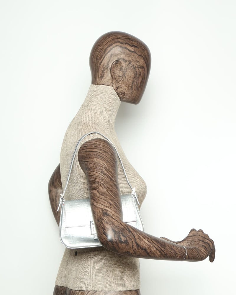 Vintage Fendi Zucchino Small Mama Shoulder Bag - A Retro Tale