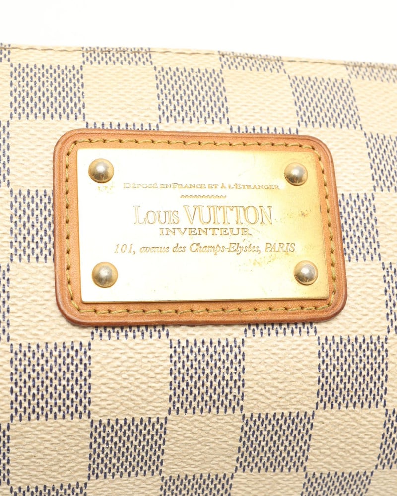 Vintage Louis Vuitton Damier Azur Eva Pochette Bag - A Retro Tale