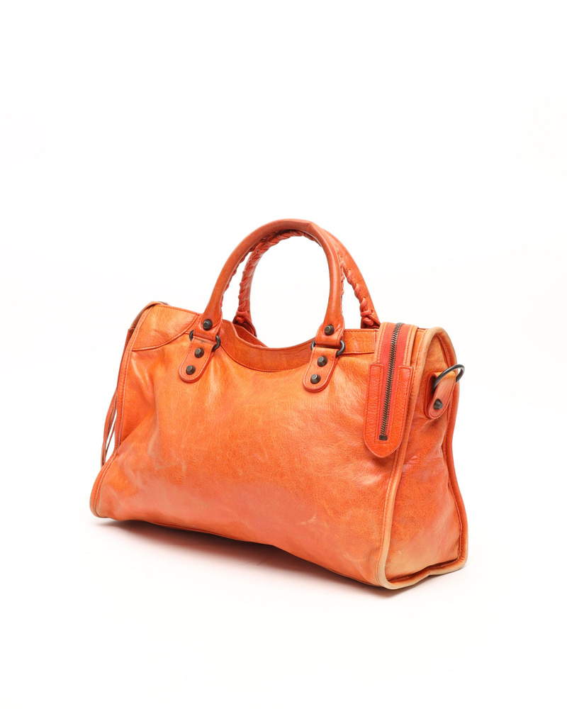 バッグ BALENCIAGA the first 2way bag Orange Balenciaga Orange Leather Mini Bag. - Etsy