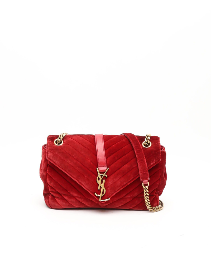 Vintage Saint Laurent Medium Velvet College Bag A Retro Tale