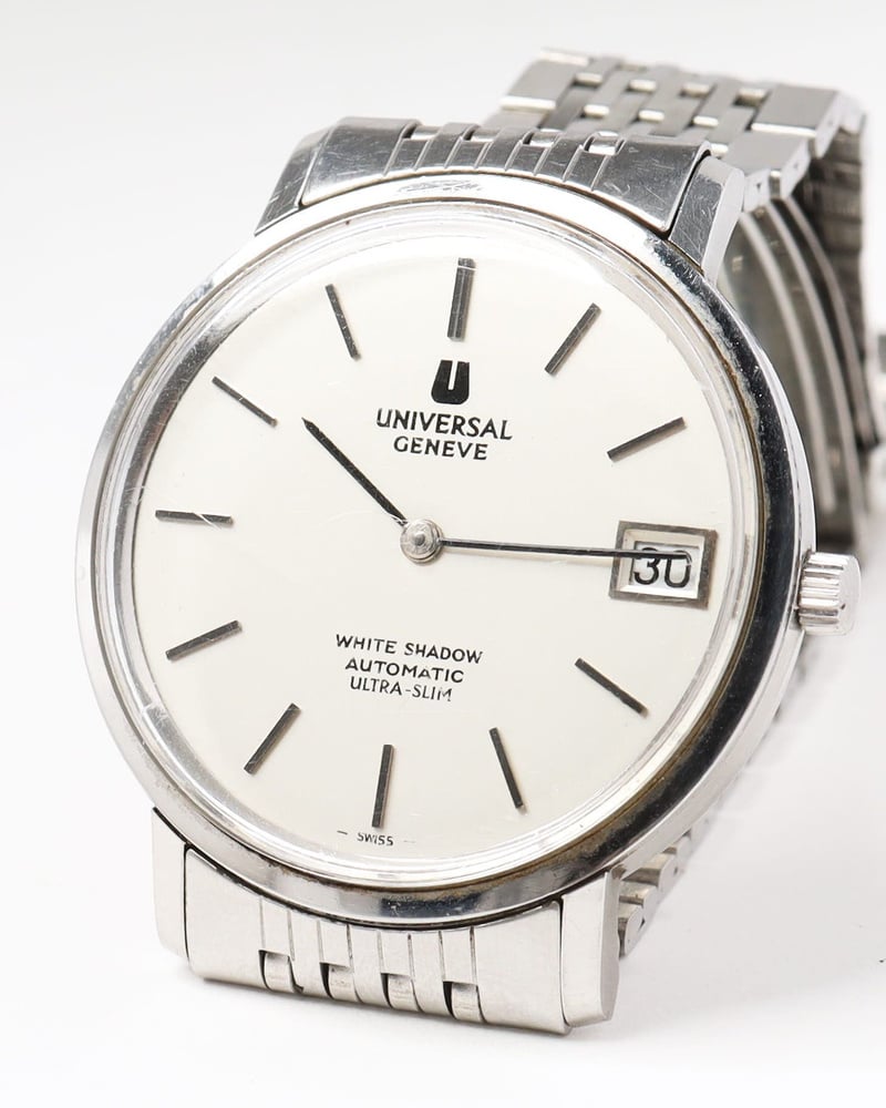 Vintage Universal Genève White Shadow 34mm Automatic Watch A