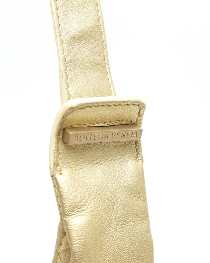 Vintage Bottega Veneta Gold Intrecciato Shoulder Bag - A Retro Tale