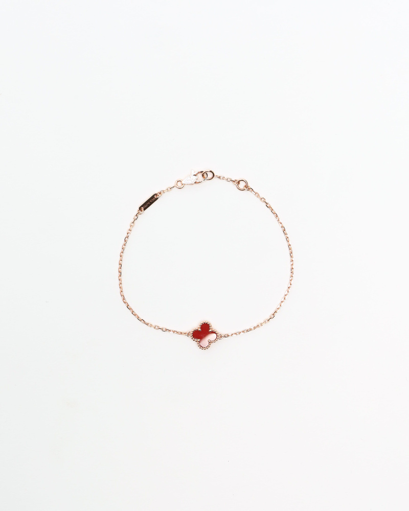 Vintage Van Cleef Arpels Sweet Alhambra Bracelet Carnelian A
