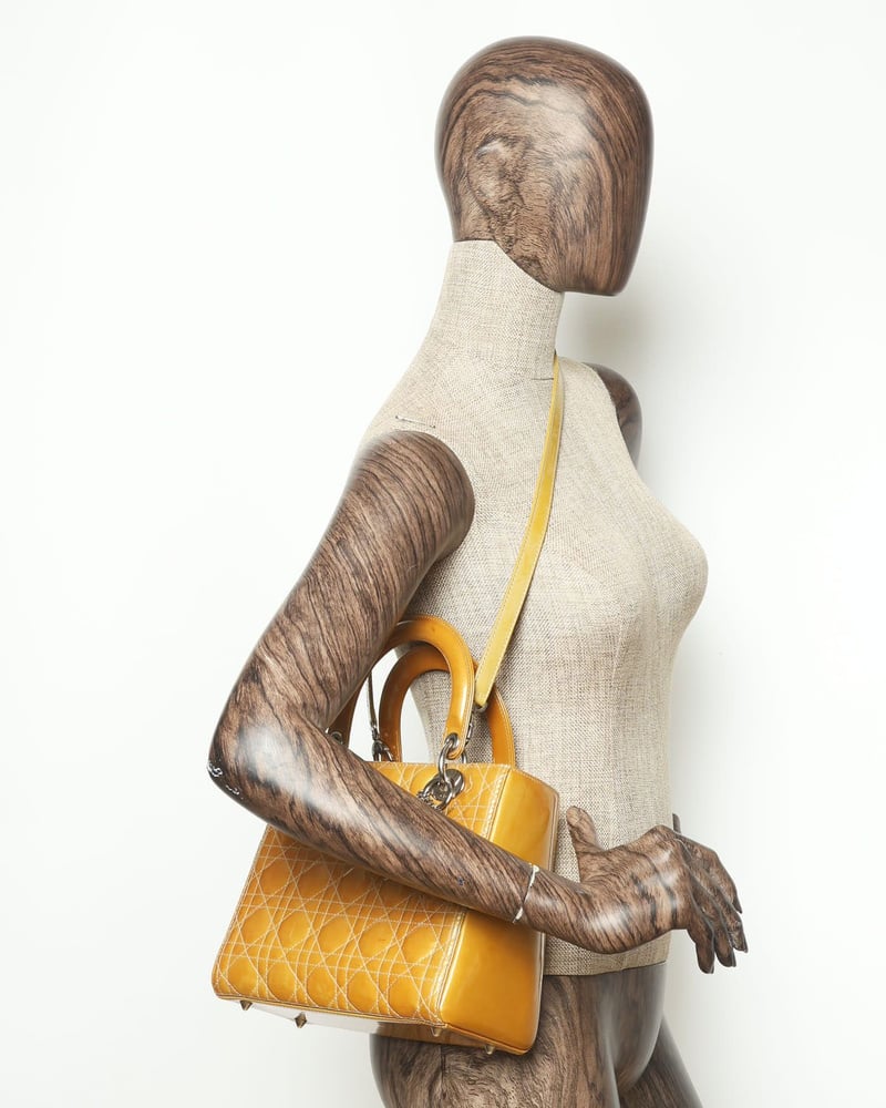 Vintage Christian Dior Medium Patent Lady Dior Bag - A Retro Tale