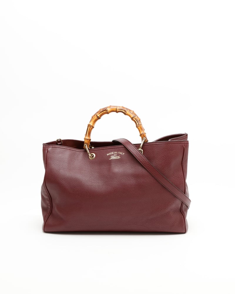 Vintage Gucci Large Bamboo Shopper Tote Bag A Retro Tale