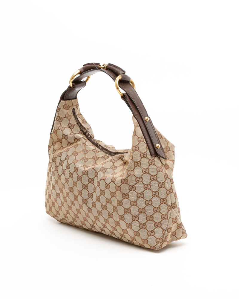 gucci vintage gold python horsebit hobo bag for sale... Vintage Gucci GG Horsebit Hobo Bag - A Retro Tale
