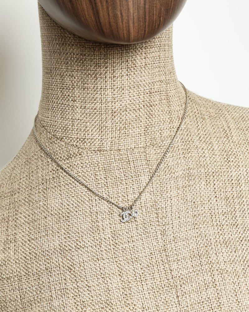 Vintage Chanel Coco Mark Rhinestone Necklace - A Retro Tale