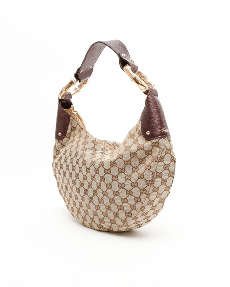 Gucci Vintage Bamboo Ring Bag in Orange