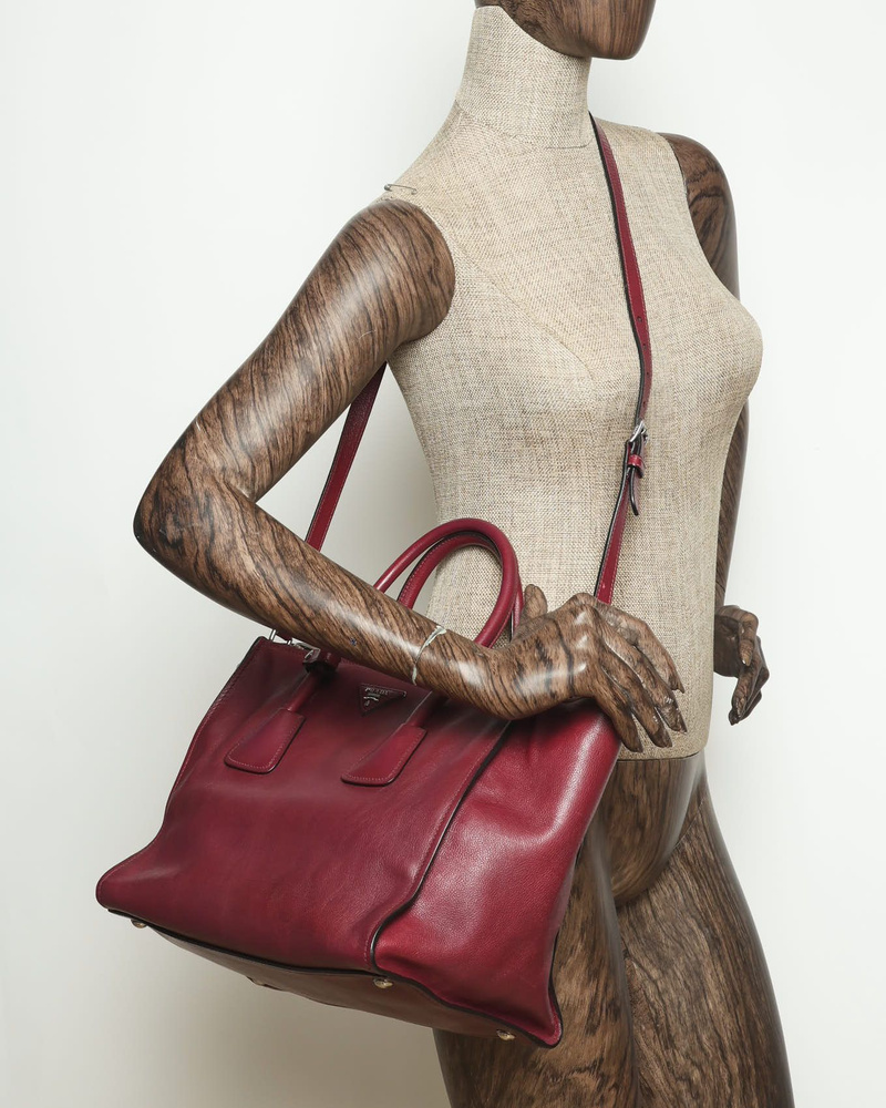 Vintage Prada Glace Calf Twin Pocket Bag - A Retro Tale