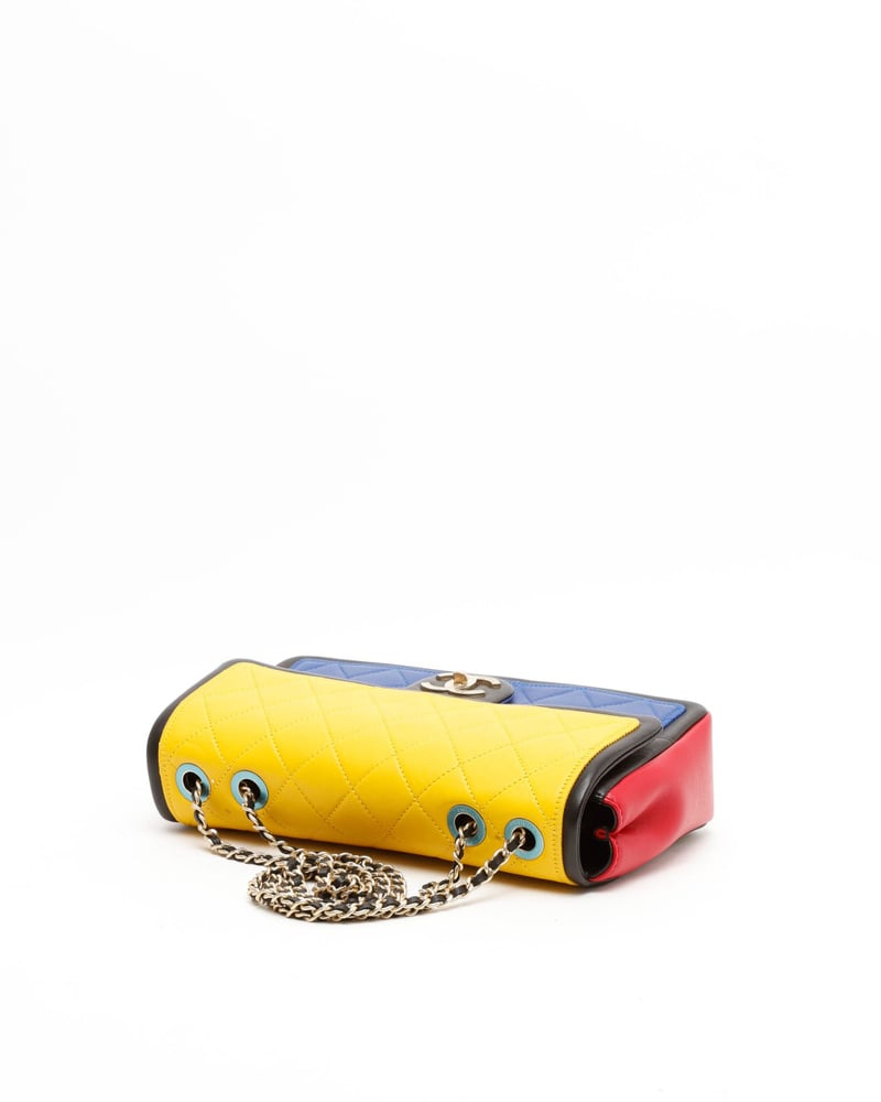 Vintage Chanel Classic Medium Mondrian Single Flap Bag - A Retro Tale