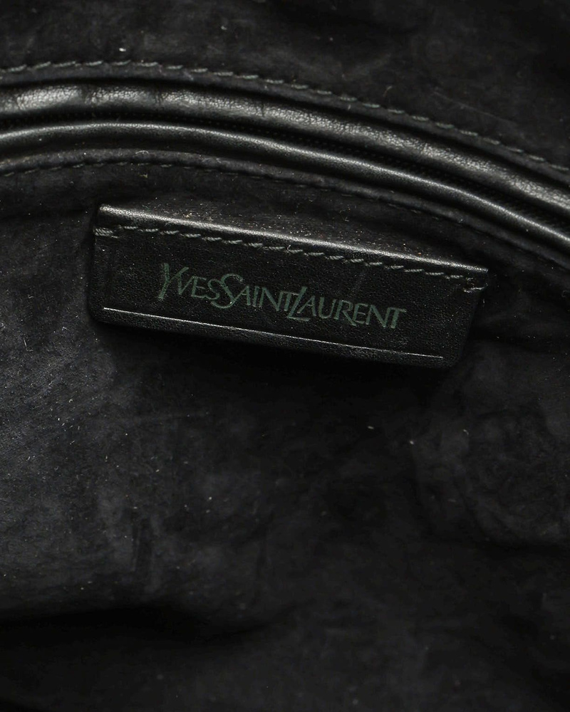 Vintage Saint Laurent Studded Y Boston Bag - A Retro Tale