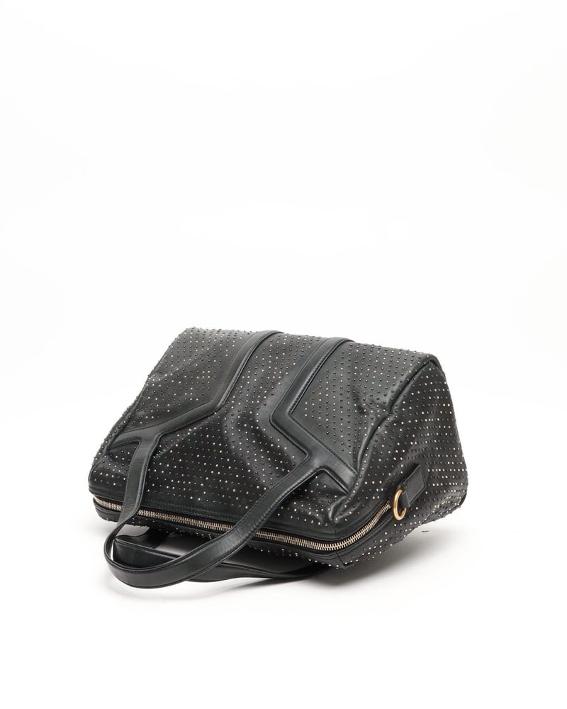 Vintage Saint Laurent Studded Y Boston Bag - A Retro Tale