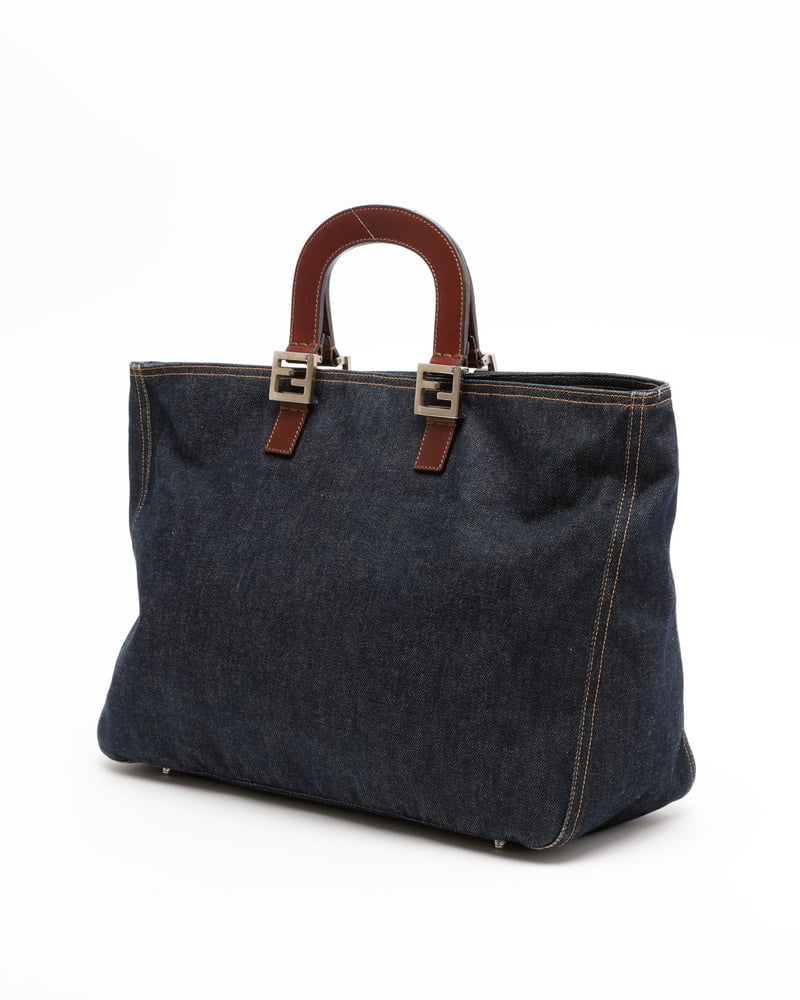 Vintage Fendi Denim Tote Bag - A Retro Tale