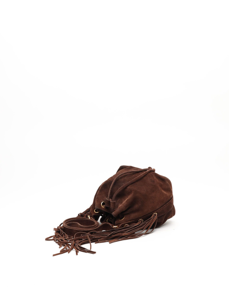 Vintage Chanel Suede Fringe CC Bucket Bag A Retro Tale
