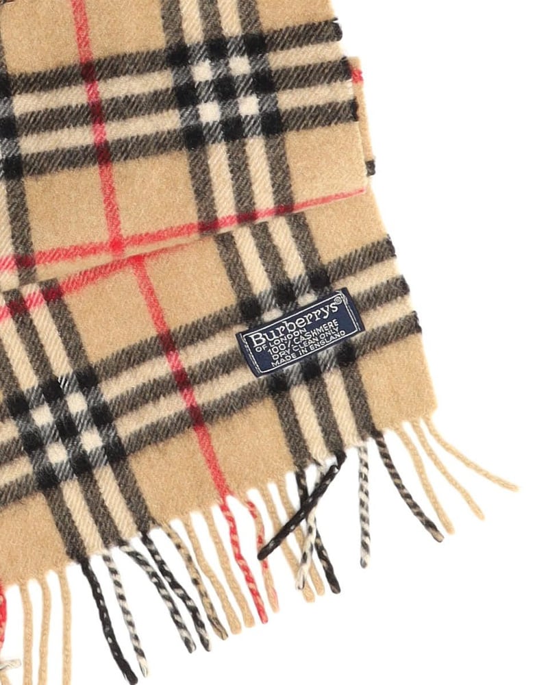 Vintage Burberry Nova Check Cashmere Scarf - A Retro Tale