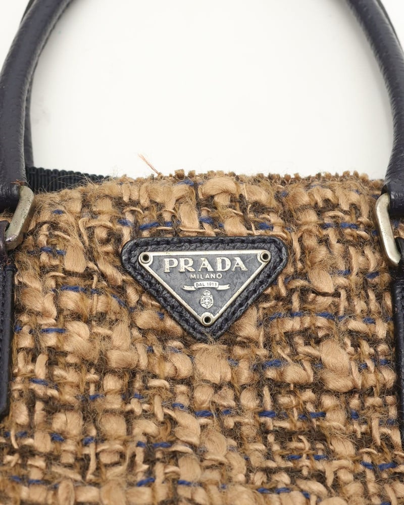Vintage Prada Tweed Classic Bag from Italy - A Retro Tale